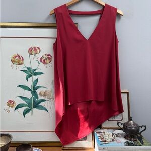 BCBG MaxAzria Burgundy Tank Top Blouse